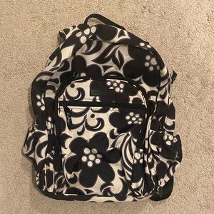 Vera Bradley Black and White Floral Backpack